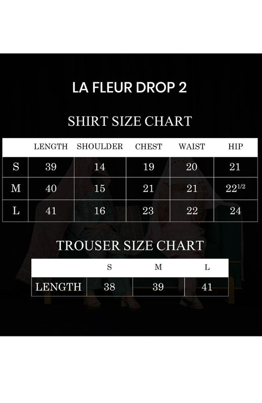 La Fleur by Amna Khadija Embroidered Chiffon Stitched 3 Piece Suit - LFFP-12 GlEX03 - AM25LFD2 - Grey - Festive Collection