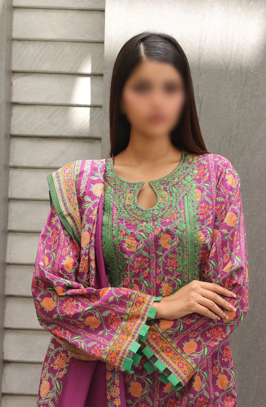 Zellbury Unstitched Cambric Collection 2024 - WUC24E20026