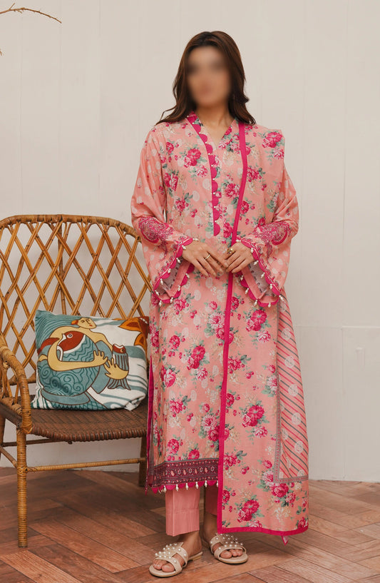 Zellbury Unstitched Cambric Collection 2024 - WUC24E20109