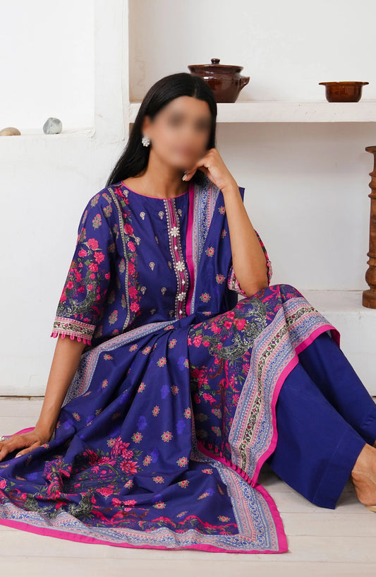 Zellbury Unstitched Cambric Collection 2024 - WUC24E20110