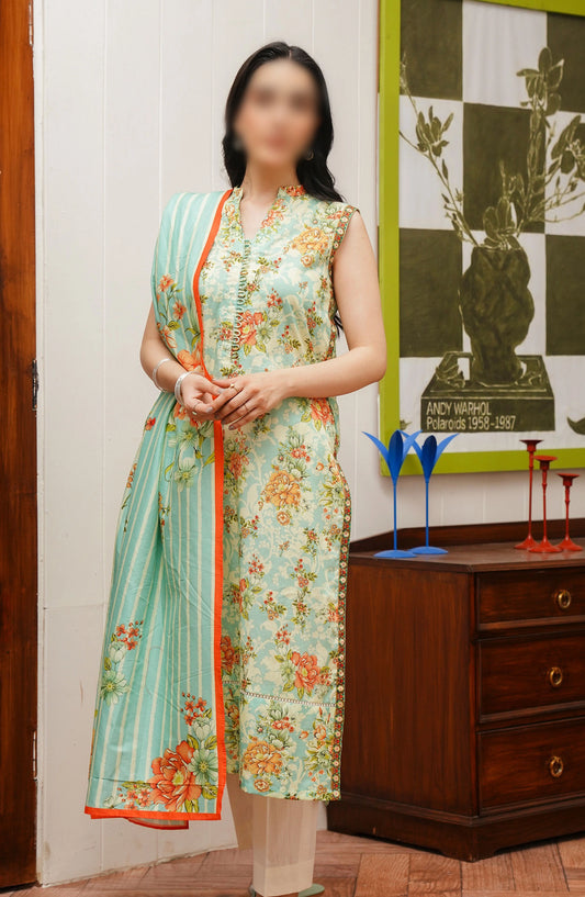 Zellbury Unstitched Cambric Collection 2024 - WUC24X20008