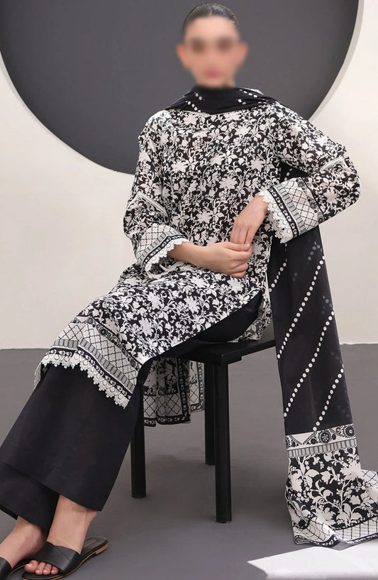 Zellbury Unstitched Monochrome Collection 2024 - WUS24X31526