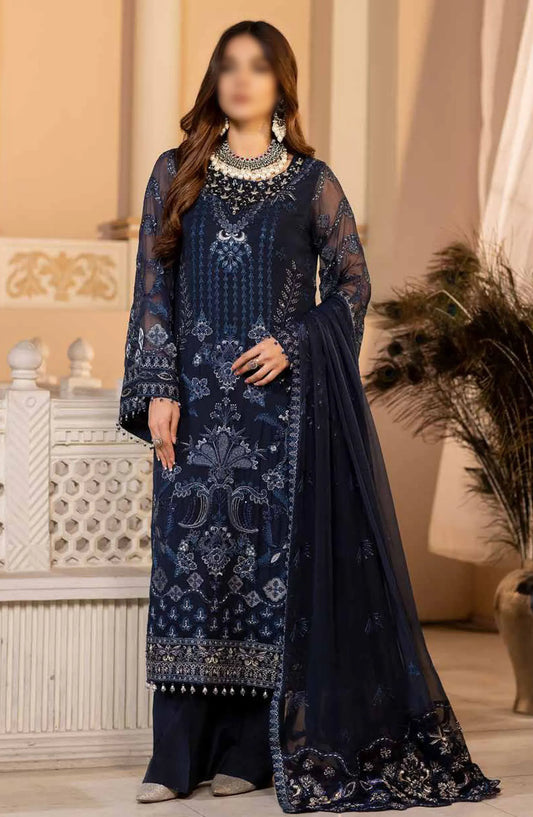 Zarsha By Flossie Luxury Chiffon Vol 03 2024 - Z 302 Midnight Elegancy