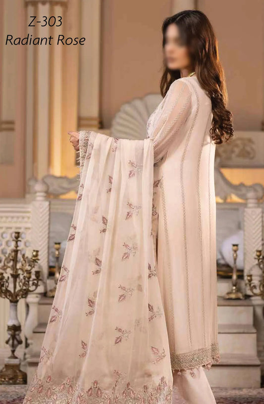 Zarsha By Flossie Luxury Chiffon Vol 03 2024 - Z 303 Radiant Rose