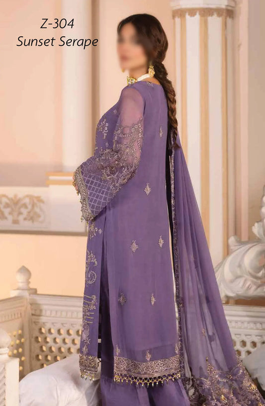 Zarsha By Flossie Luxury Chiffon Vol 03 2024 - Z 304 Sunset Serape