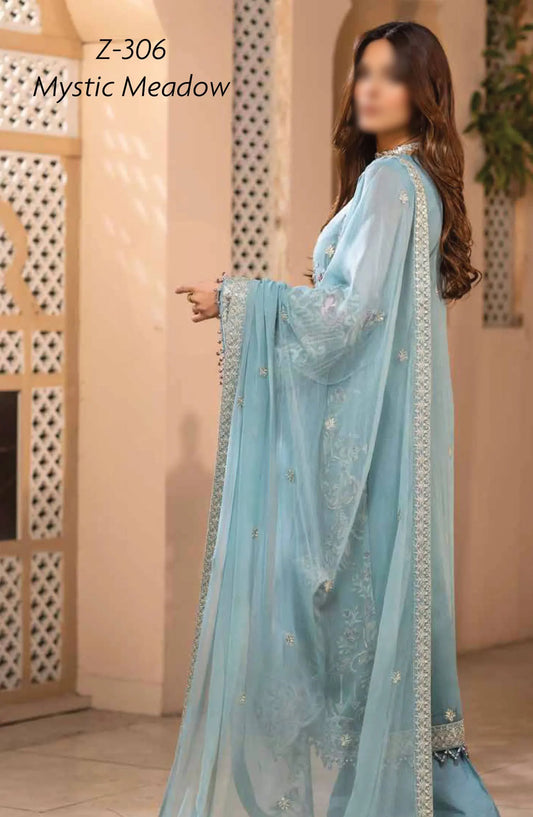 Zarsha By Flossie Luxury Chiffon Vol 03 2024 - Z 306 Mystic Meadow