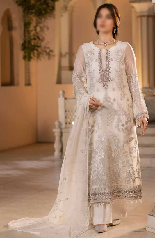 Zarsha By Flossie Luxury Chiffon Vol 03 2024 - Z 307 Pearl Mist