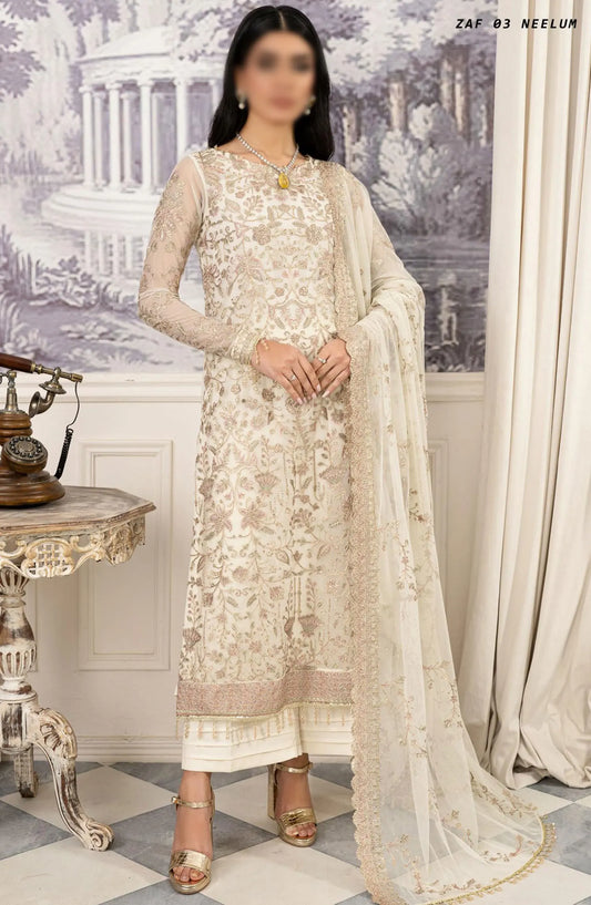 Zarif Afsanah Formal Edit Collection 2024 - ZAF 03 NEELUM