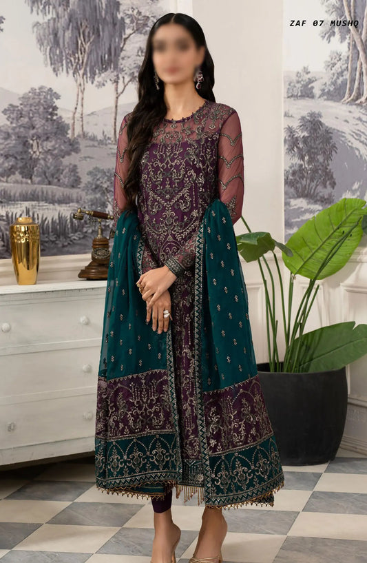 Zarif Afsanah Formal Edit Collection 2024 - ZAF 07 MUSHQ