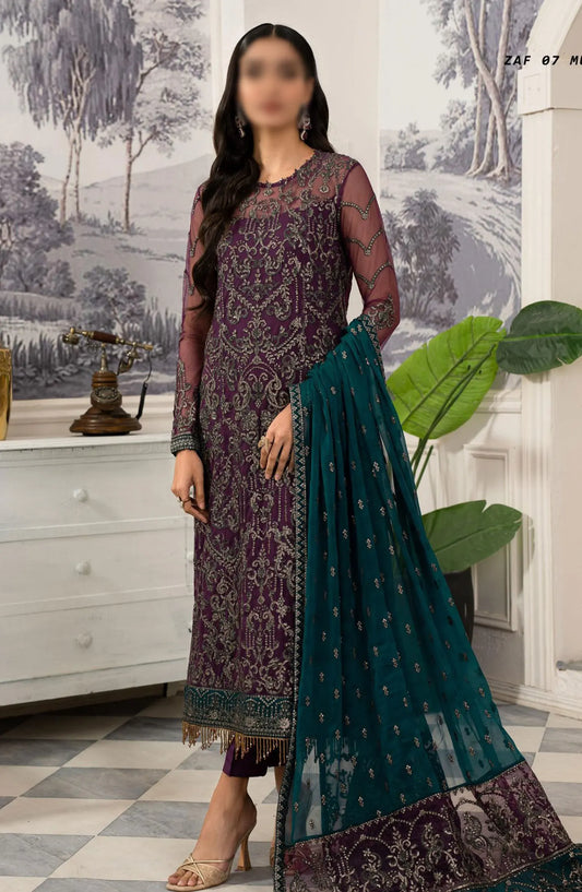 Zarif Afsanah Formal Edit Collection 2024 - ZAF 07 MUSHQ