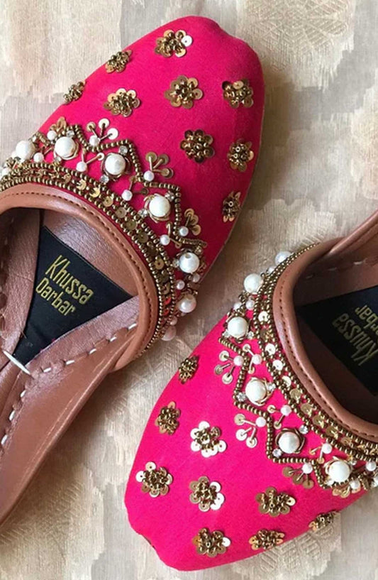 Khussa Darbar Festive Style Khussa Zeenat (Pink)