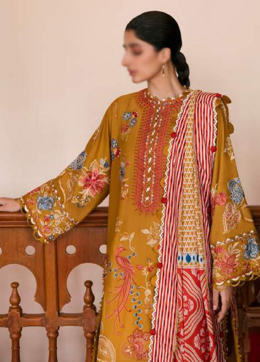 ZF 23 02 DERIN Zaha Unstitched Festive Lawn Collection 2023
