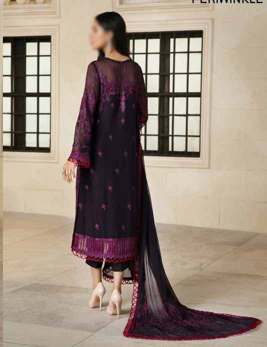 Gulzaar Embroidered Festive Chiffon Collection D-ZFG 06 PERIWINKLE