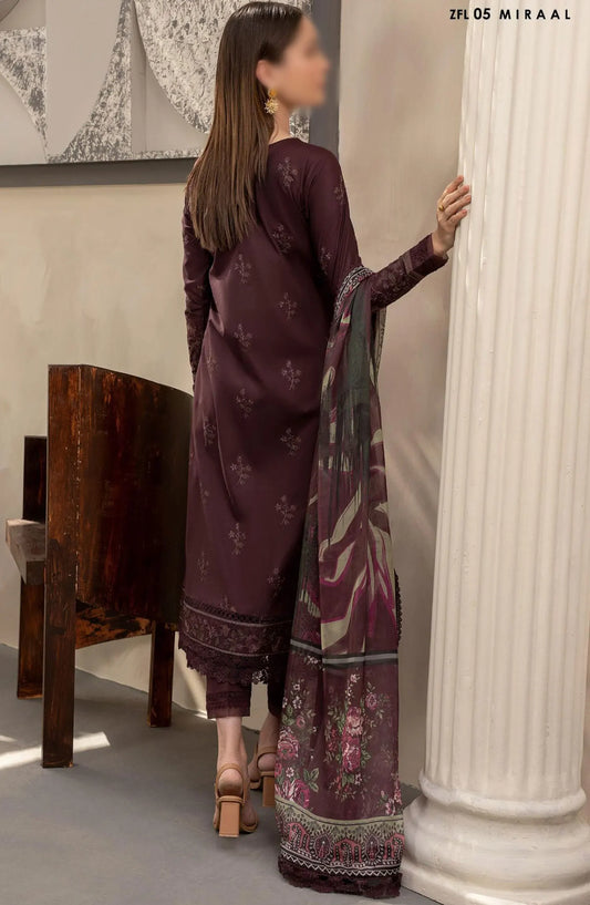 ZARIF FESTIVE LAWN EMBROIDERED & PRINTED EDIT - ZFL 05 MIRAAL