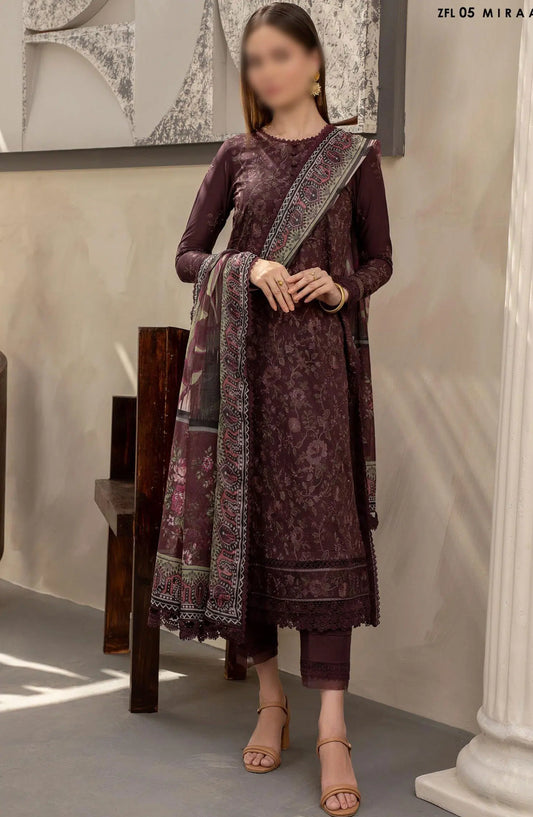 ZARIF FESTIVE LAWN EMBROIDERED & PRINTED EDIT - ZFL 05 MIRAAL