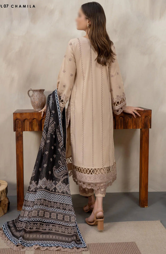 ZARIF FESTIVE LAWN EMBROIDERED & PRINTED EDIT - ZFL 07 CHAMILA