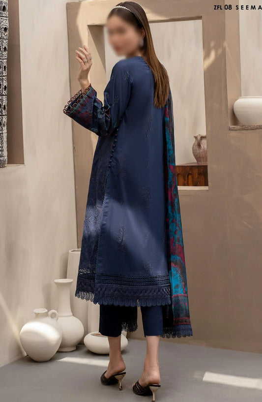 ZARIF FESTIVE LAWN EMBROIDERED & PRINTED EDIT - ZFL 08 SEEMAL
