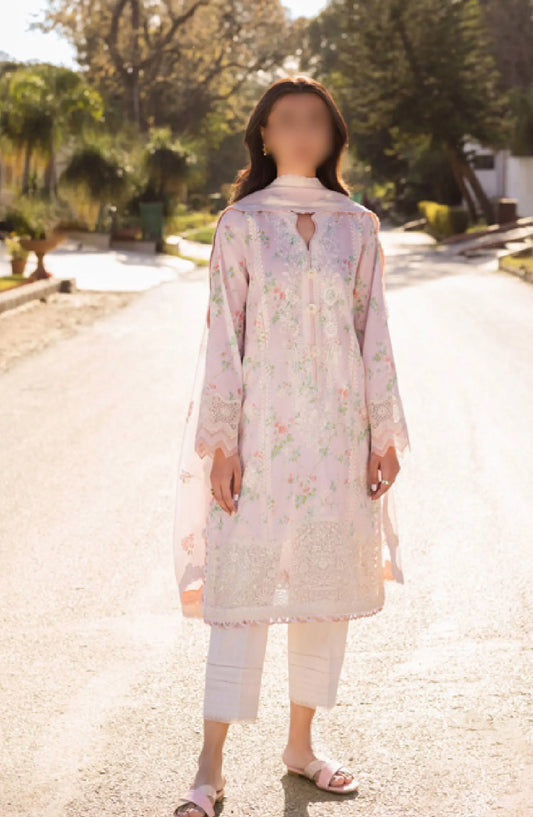 Zaha Unstitched Lawn Collection 2024 - ZL24-04A ASEMA