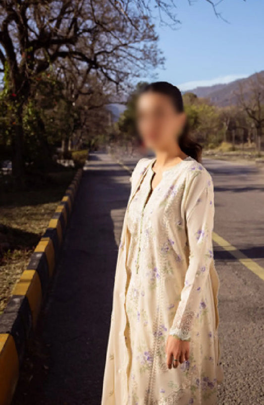 Zaha Unstitched Lawn Collection 2024 - ZL24-04B ASEMA