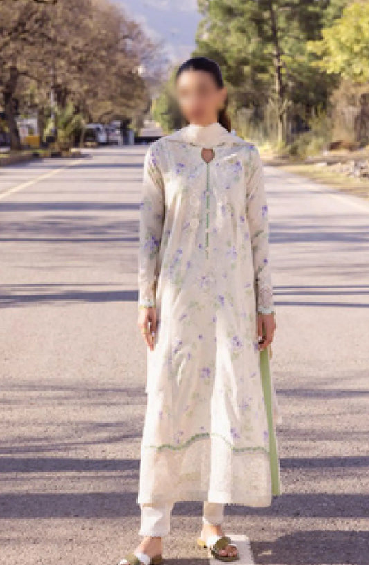 Zaha Unstitched Lawn Collection 2024 - ZL24-04B ASEMA