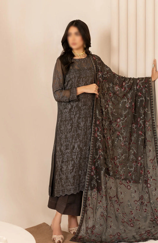 Zarif Thread Work Unstitched Chiffon Edit - ZL 01 Fahima