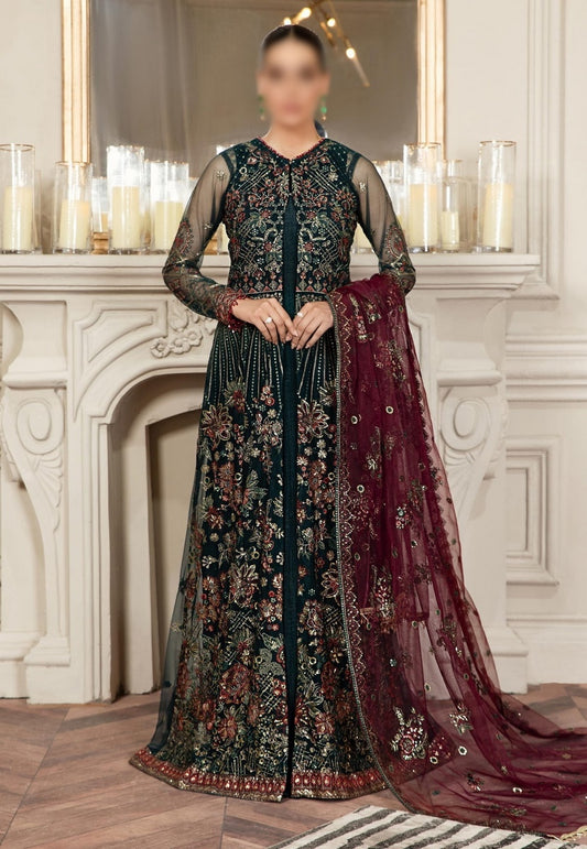 Mehroze Festive Formals Collection by Zarif ZMF 03 PINE GREEN