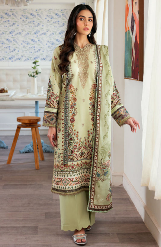 Zync by Florent Embroidered Lawn Unstitched 3 Piece Suit - ZY-05 A - FL25ZYL - Green - Summer Collection