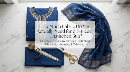 How Much Fabric Do You Actually Need for a 3-Piece Unstitched Suit?