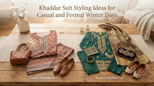 Khaddar Suit Styling Ideas for Casual and Formal Winter Days