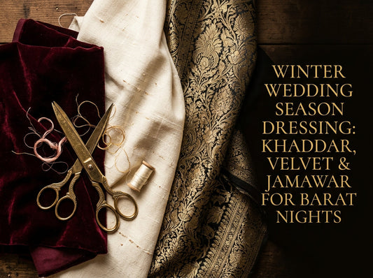 Winter Wedding Season Dressing: Khaddar, Velvet & Jamawar for Barat Nights