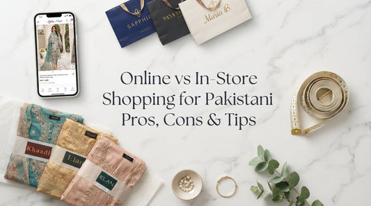 Online vs In-Store Shopping for Pakistani Suits: Pros, Cons & Tips