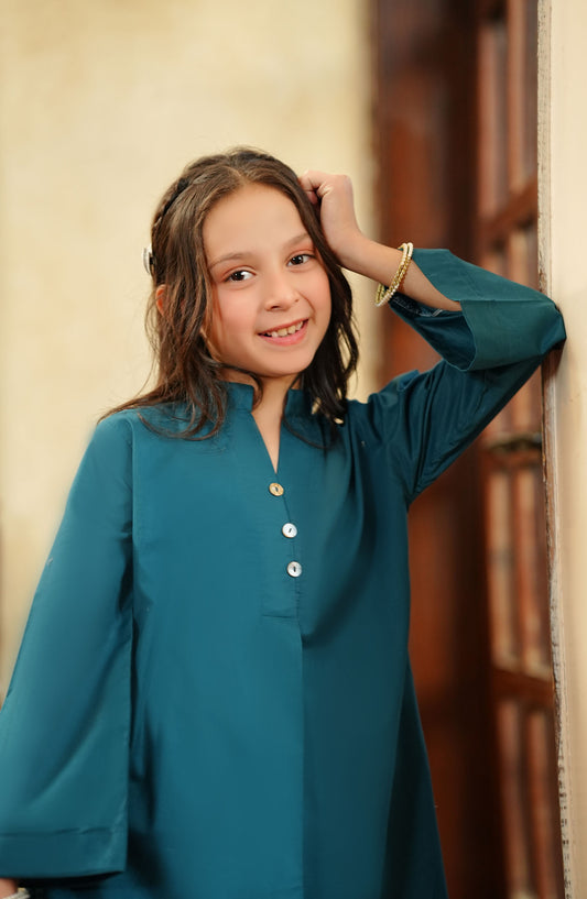 Amna Khadija Casual Lawn Stitched 2 Piece - Blue - 0088-D - AK25BNB - Summer Collection