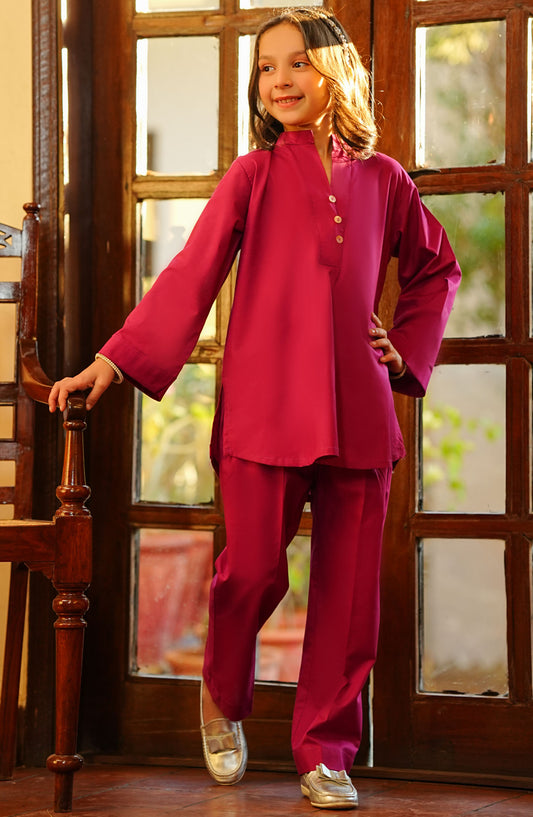Amna Khadija Casual Lawn Stitched 2 Piece - Pink - 0088-01-D - AK25BNB - Summer Collection