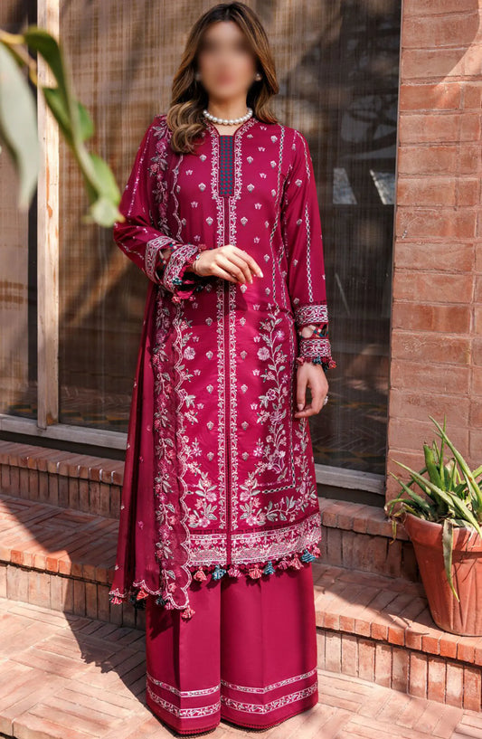 Farasha Kaavish Eid Festive Lawn SS Collection 2024 - 01-GARNET GLAM
