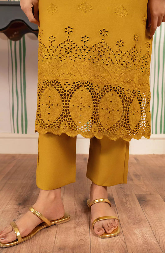 ELARA  Unstitched 3PC Linen Collection 2024 - 01-GOLDEN SUNSHINE