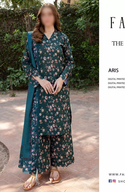 Farasha The Winter Whispers Unstitched Khaddar 2024 - 01 ARIS