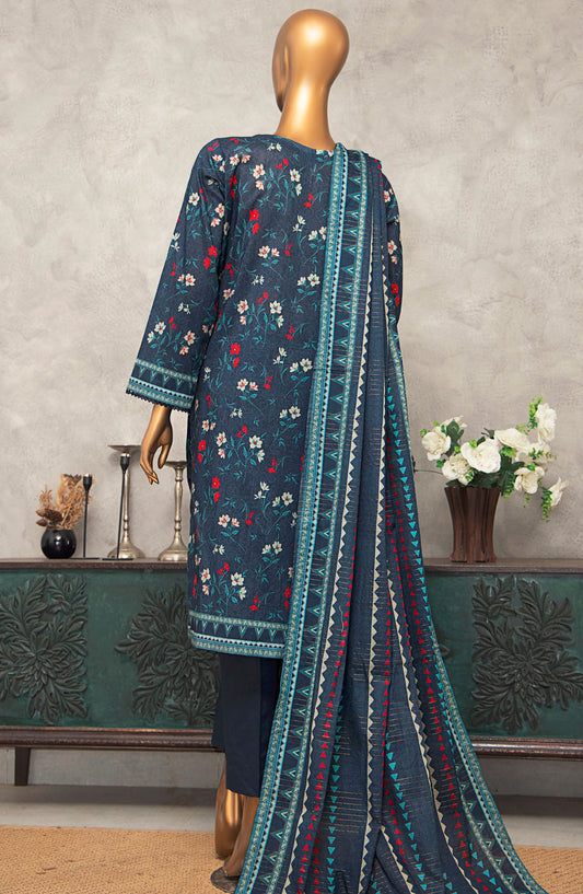 Meenakari by HZ Textile Embroidered Lawn Unstitched 3 Piece Suit - D-248 - HZ25MNK - Blue - Summer Collection