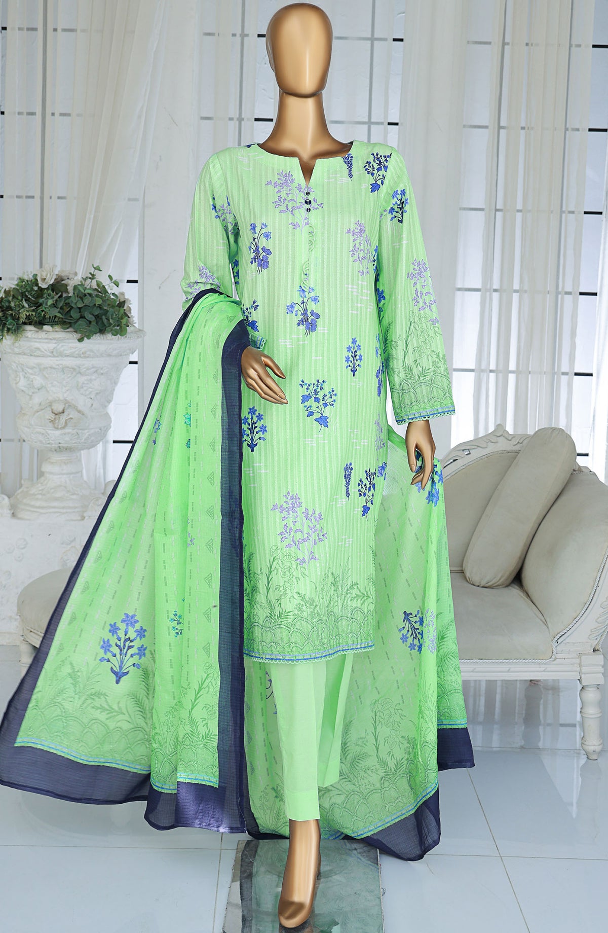 Ninokara by HZ Textile Printed Lawn Unstitched 3 Piece Suit - NP-1172 - HZ25NKP - Green - Summer Collection