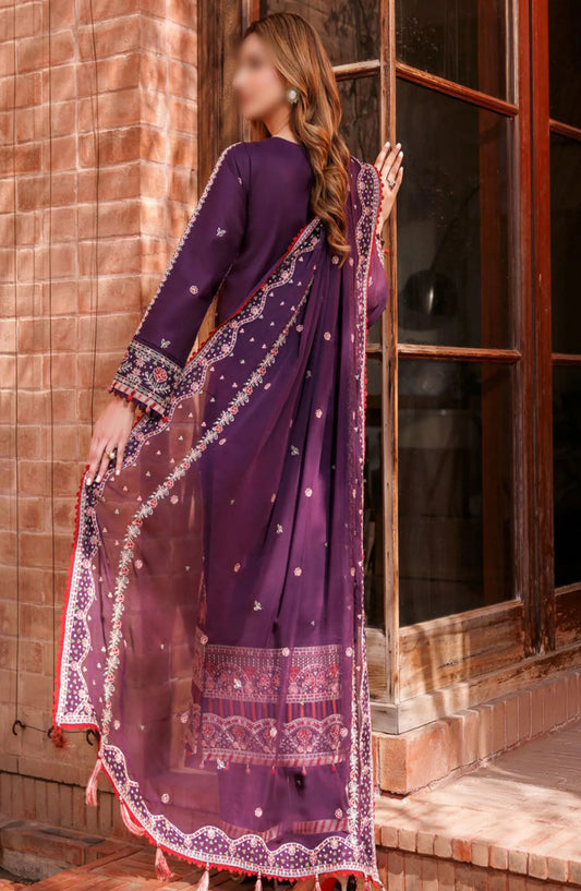 Farasha Kaavish Eid Festive Lawn SS Collection 2024 - 02-SHADOW BERRY