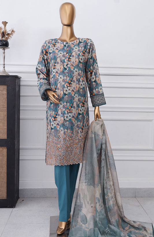 Anmol by HZ Textile Chikankari Lawn Unstitched 3 Piece Suit - ACE-1071 - HZ25ACE - Blue - Summer Collection