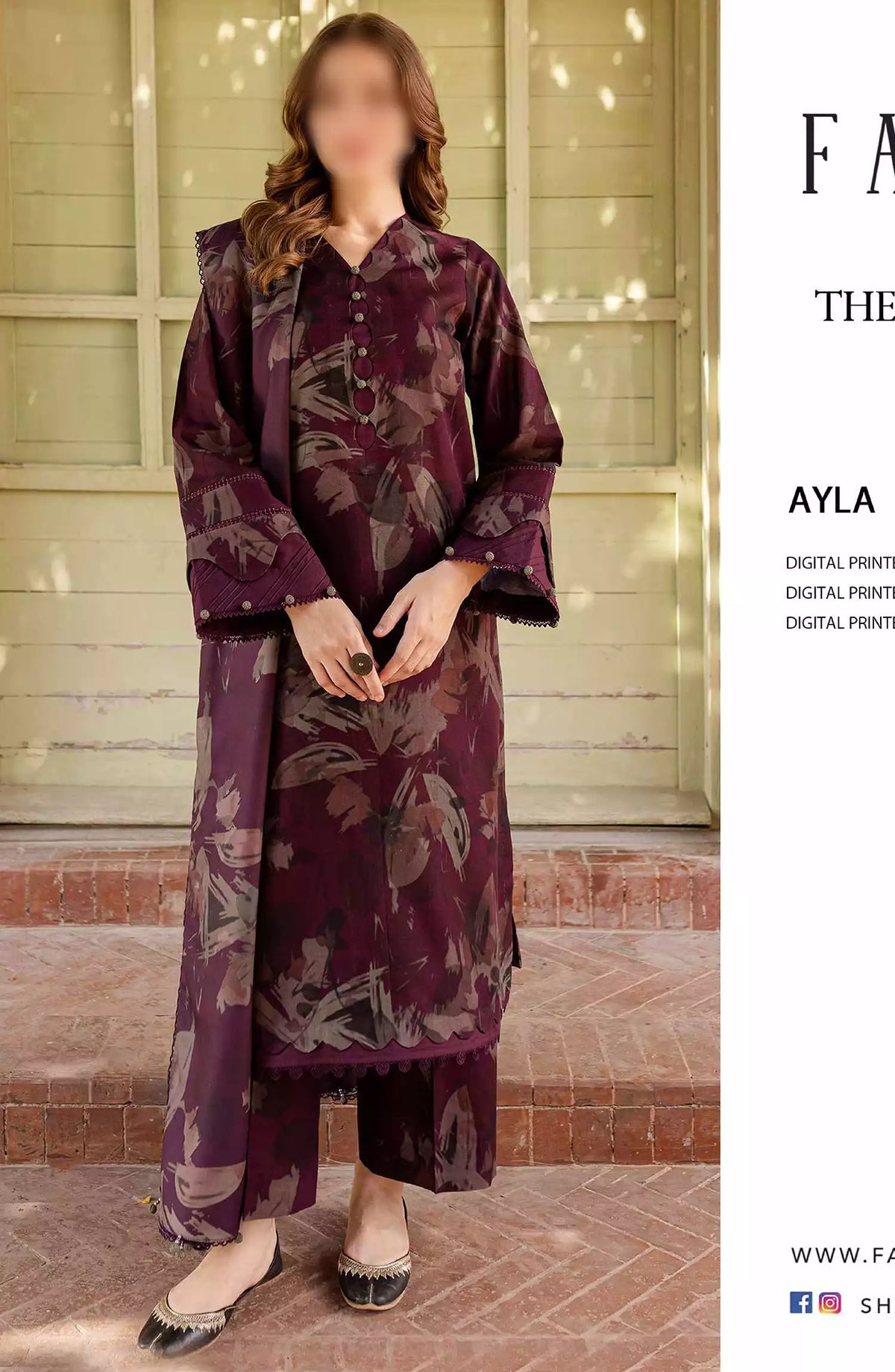 Farasha The Winter Whispers Unstitched Khaddar 2024 - 02 AYLA