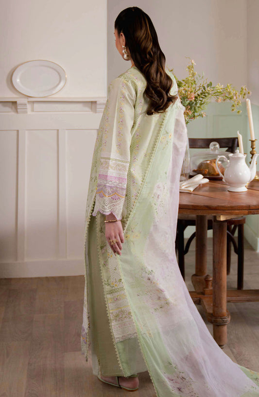 Neeshay Embroidered Lawn Unstitched 3 Piece Suit - Spring Fern - NSH25SL2 - Green - Summer Collection
