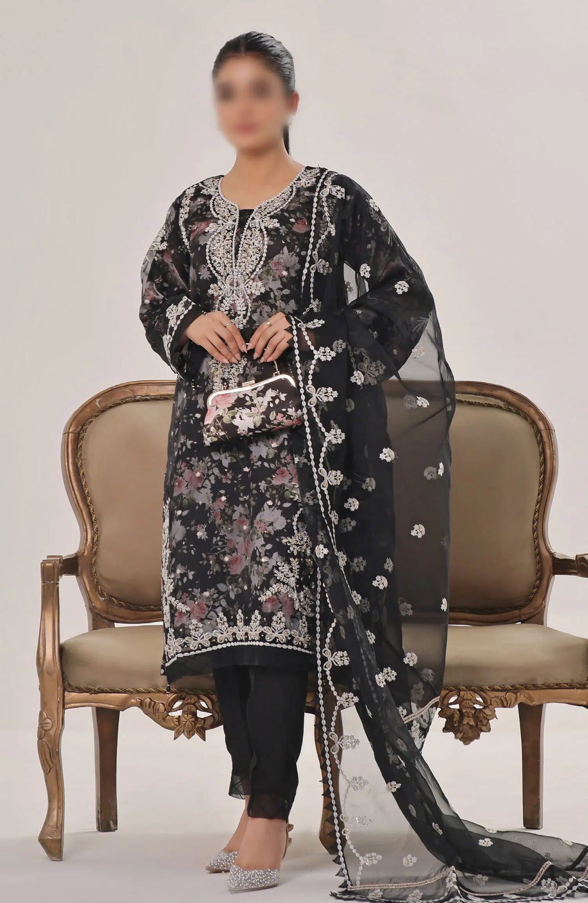 Guzel Formal Luxury Stitched 3 Piece Collection Vol-2 - 03-Festive Montage