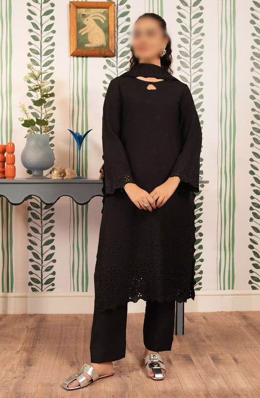 ELARA  Unstitched 3PC Linen Collection 2024 - 03-MIDNIGHT ELEGANCE