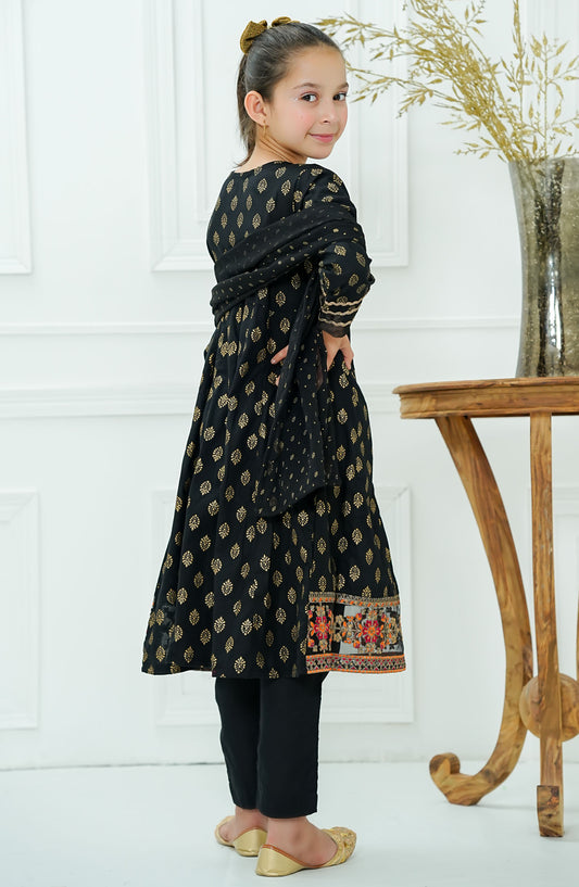 Amna Khadija Embroidered Cotton Stitched 3 Piece Suit - BBMDD-08-D - AK25BNBD2 - Black - Summer Collection