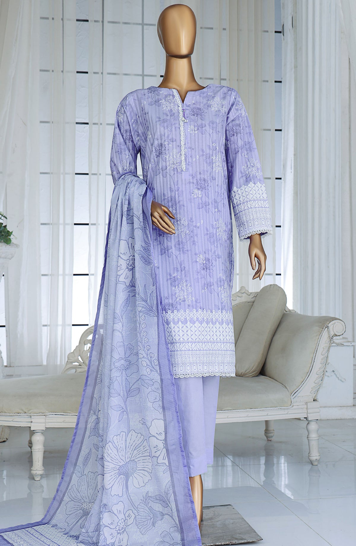 Ninokara by HZ Textile Printed Lawn Unstitched 3 Piece Suit - NP-1173 - HZ25NKP - Purple - Summer Collection