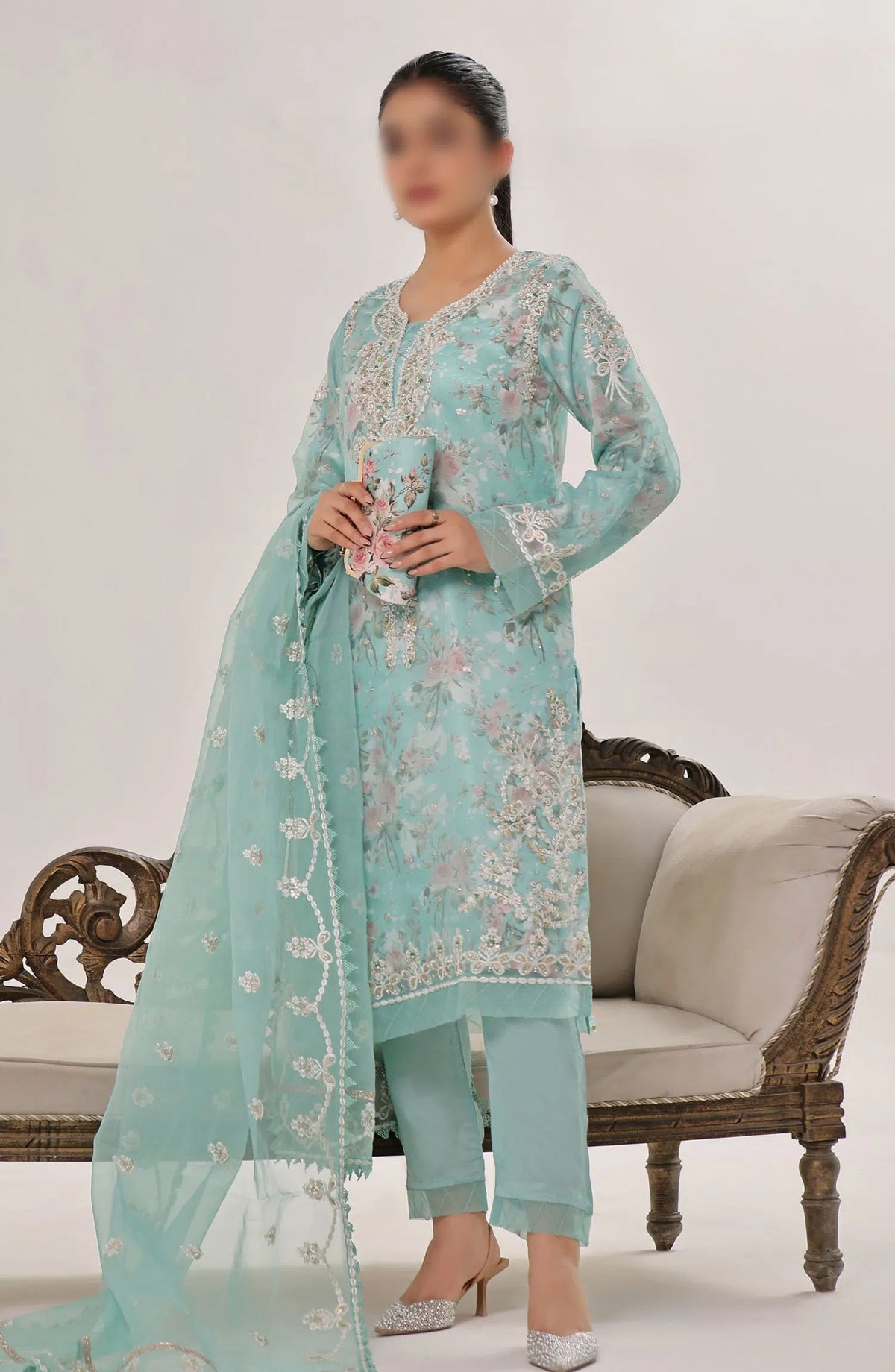 Guzel Formal Luxury Stitched 3 Piece Collection Vol-2 - 04-Ravishing prints