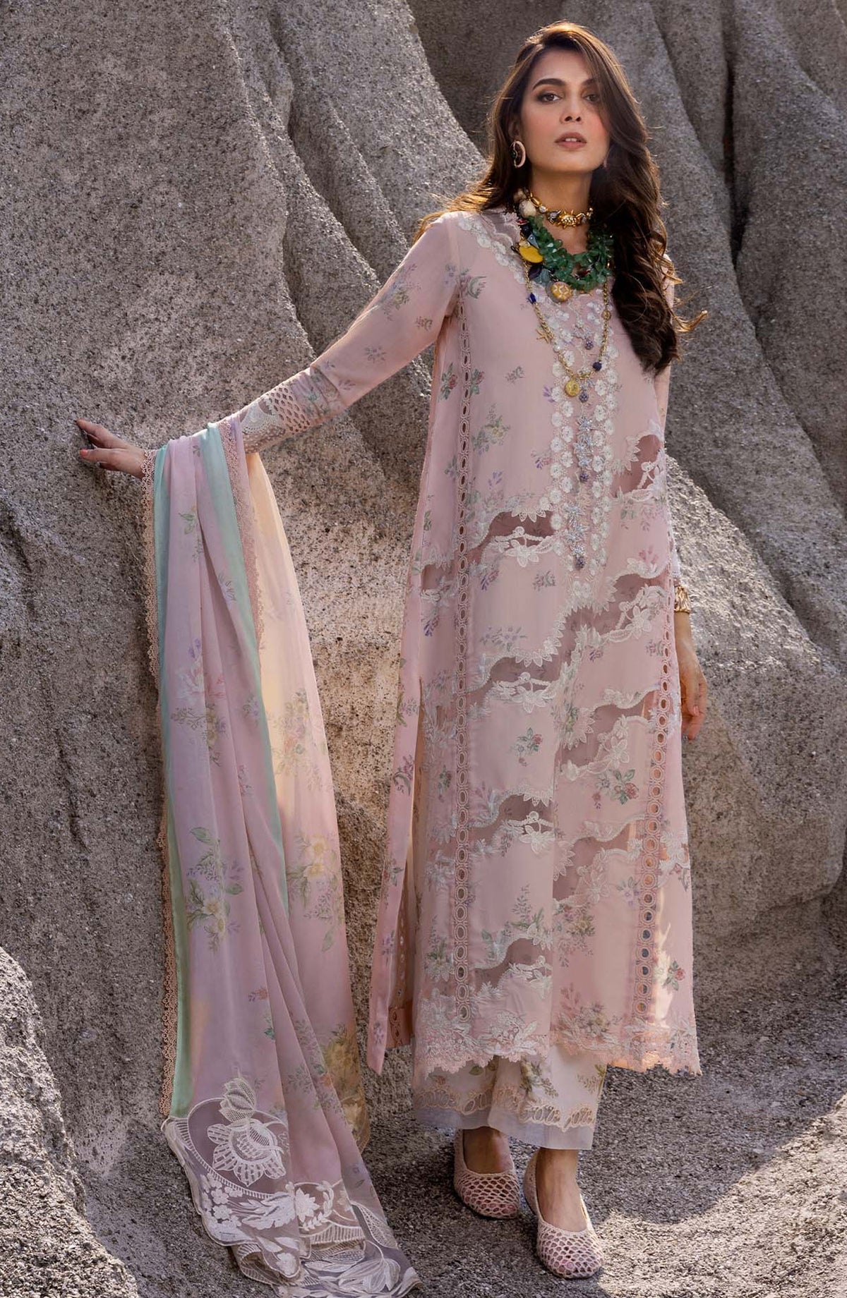 Saira Shakira Embroidered Lawn Unstitched 3 Piece Suit - SERENA-B - SSK25L - Purple - Summer Collection