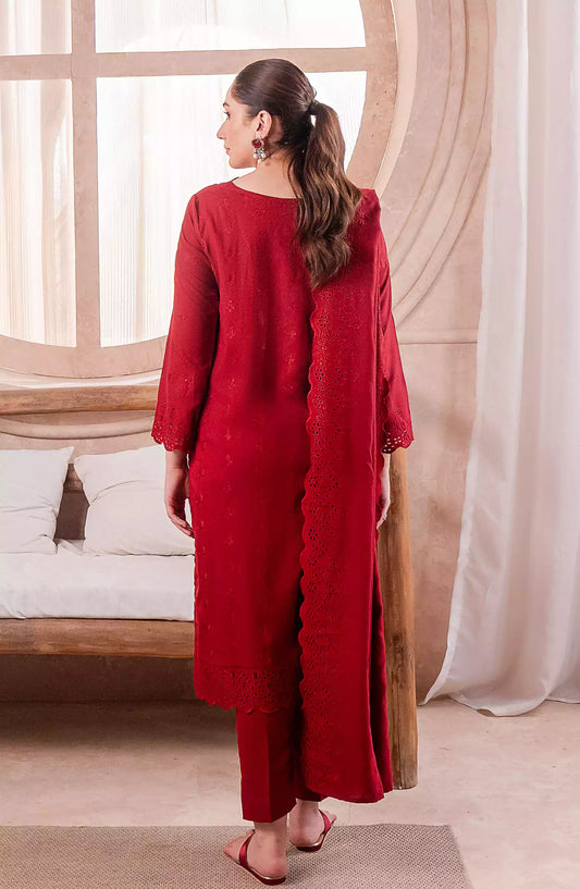 ELARA  Unstitched 3PC Linen Collection 2024 - 05-SCARLETT