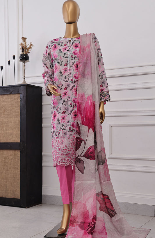 Anmol by HZ Textile Chikankari Lawn Unstitched 3 Piece Suit - ACE-1078 - HZ25ACE - Pink - Summer Collection